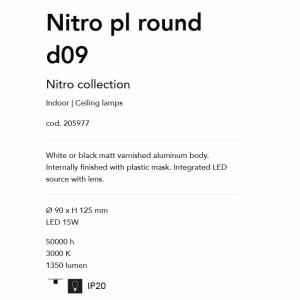 Spot LED aplicat modern Nitro pl round d09 BIANCO - Img 3