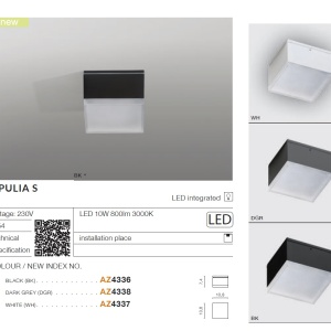 Spot LED aplicat pentru exterior IP54 APULIA S DGR 97041 universul-luminii.ro