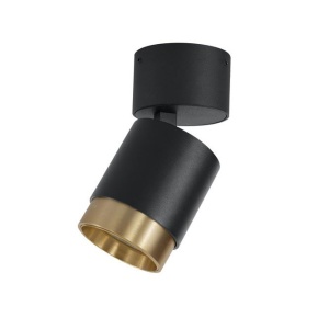 Spot LED aplicat SPECTRE 10W negru/alama - Img 1