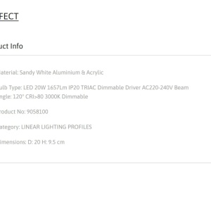 Spot LED aplicat tavan directionabil PERFECT alb 3000K Dimmable 140371 universul-luminii.ro