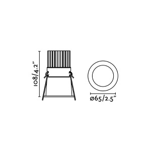Spot LED dimabil / incastrabil tavan / plafon FOX alb 10W 190561 universul-luminii.ro