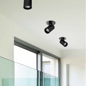 Spot LED directionabil, incastrabil tavan/plafon Luna 7W alb/negru ZZ AZ3396 80951 universul-luminii.ro