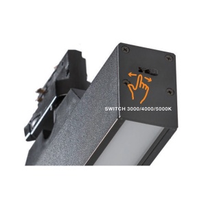 Spot LED directionabil pe sina LINNEA 86 TRACK 3Line CCT 36W negru 199581 universul-luminii.ro