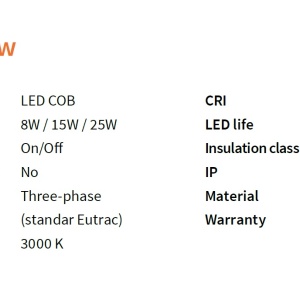 Spot LED directionabil pentru sina Link, FOX 08W CRI80 41° 3000K WH 250410 IDL 81921 universul-luminii.ro