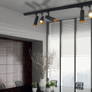 Spot LED directionabil pentru sina trifazata MAXLIGHT, SHINEMAKER negru 206811 universul-luminii.ro