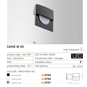 Spot LED incastrabil ambiental SANE FI 40 alb 43091 universul-luminii.ro