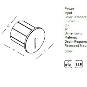 Spot LED incastrabil de exterior iluminat scari ambiental IP65 Dary A 124631 universul-luminii.ro