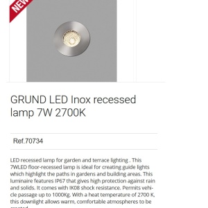 Spot LED incastrabil de exterior pavaj GRUND 7W inox 92291 universul-luminii.ro