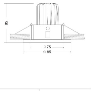 Spot LED incastrabil design modern IP65 Zoom alb 1040lm - Img 7