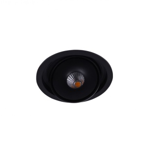 Spot LED incastrabil directionabil de tavan/plafon BOSTON 1 ROUND negru 80601 universul-luminii.ro