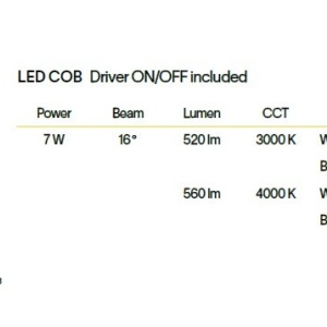 Spot LED incastrabil directionabil PLAY FI 07W 4000K NERO - Img 4