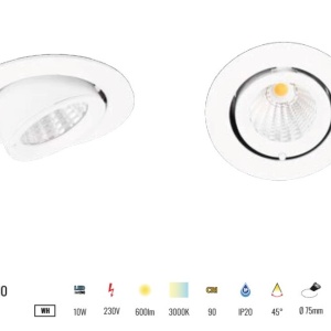 Spot LED incastrabil directionabil Rubio negru 242271 universul-luminii.ro