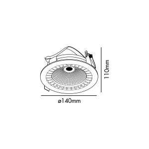 Spot LED incastrabil MINI-OPTIC Grey downlight LED CRI95 17/24W 2700K 56° 1810/2470 lm 110671 universul-luminii.ro