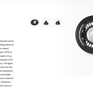 Spot LED incastrabil OPTIC Black downlight LED CRI95 24/36W 2700K 20° 2470/3490 lm 111001 universul-luminii.ro