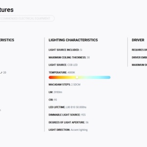 Spot LED incastrabil OPTIC White downlight LED CRI95 24/36W 4000K 56° 2875/4070 lm 111111 universul-luminii.ro