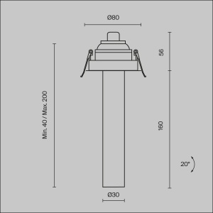 Spot LED incastrabil rotativ retractabil Focus T alb - Img 12