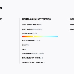 Spot LED incastrabil TULIPA Black recessed downlight 10W 15° 2700K CRI90 112281 universul-luminii.ro