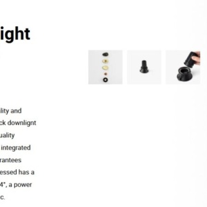 Spot LED incastrabil TULIPA Black recessed downlight 10W 24° 3000K CRI90 triac 112721 universul-luminii.ro