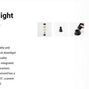 Spot LED incastrabil TULIPA Black recessed downlight 10W 55° 4000K CRI90 dali 113051 universul-luminii.ro