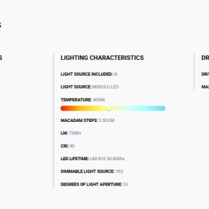 Spot LED incastrabil TULIPA Black recessed downlight 10W 55° 4000K CRI90 triac 113061 universul-luminii.ro