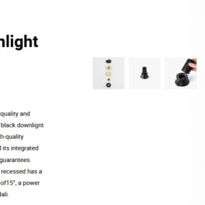 Spot LED incastrabil TULIPA Black recessed downlight 7W 15° 3000K CRI90 dali 111021 universul-luminii.ro