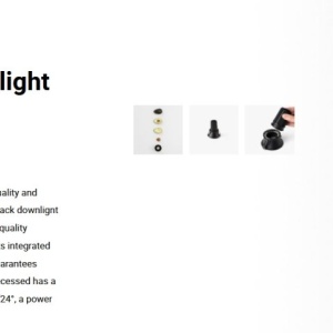Spot LED incastrabil TULIPA Black recessed downlight 7W 24° 4000K CRI90 111231 universul-luminii.ro
