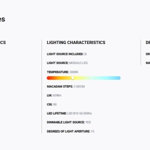 Spot LED incastrabil TULIPA White recessed downlight 10W 15° 3000K CRI90 triac 112321 universul-luminii.ro