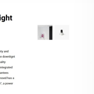 Spot LED incastrabil TULIPA White recessed downlight 7W 55° 3000K CRI90 109461 universul-luminii.ro