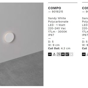 Spot LED incastrat iluminat exterior ambiental IP67 COMPO negru 560341 universul-luminii.ro