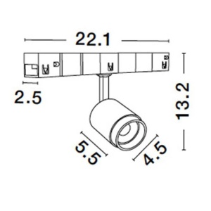 Spot LED, Modul flexibil pentru sina magnetica Breda 5W 3000K 161791 universul-luminii.ro