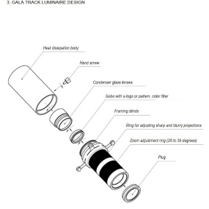 Spot LED profesional, accesoriu pentru sina magnetica Exility, Gala Smart 238561 universul-luminii.ro