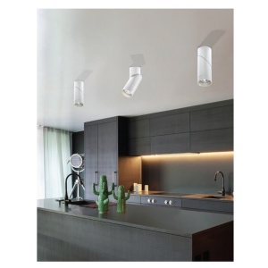 Spot modern directionabil aplicat tavan/plafon SANTOS GU10 negru 97851 universul-luminii.ro