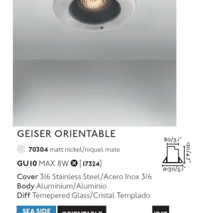 Spot orientabil incastrabil de exterior 13cm GEISER 84831 universul-luminii.ro