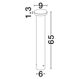 Stalp de exterior LED 3000K, IP65 BAST H-65cm corten - Img 4