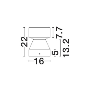 Stalp exterior din ciment IP65 LED Lua H-22cm 250221 universul-luminii.ro