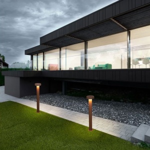 Stalp exterior IP65 LED 2700K GONG corten H-60cm - Img 5