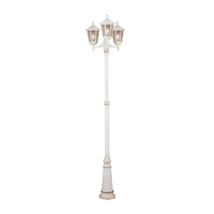 Stalp exterior stil clasic IP43 H255 Puchberg AL 11K/82579 weiß-gold/rauch OR 631141 universul-luminii.ro