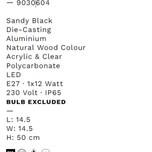 Stalp iluminat exterior decorativ IP65 PACIFIC H-50cm 229611 universul-luminii.ro