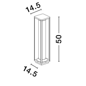 Stalp iluminat exterior decorativ IP65 PACIFIC H-50cm 229631 universul-luminii.ro