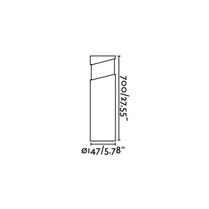 Stalp iluminat exterior design modern IP65 BLOCK 82341 universul-luminii.ro
