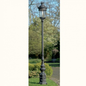 Stalp iluminat exterior din fier forjat, inaltime 370cm, AL 6563