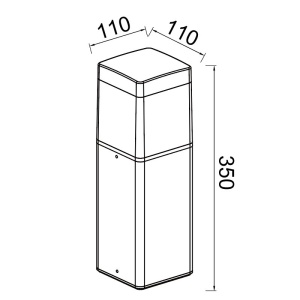 Stalp iluminat exterior IP65 CHICAGO alb H-35cm, MA-8847 247201 universul-luminii.ro