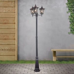 Stalp iluminat exterior stil clasic IP43 H255 Hermine AL 11K/82549/A schwarz-silber OR