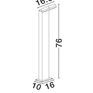 Stalp LED iluminat exterior IP65 FARGE 250801 universul-luminii.ro