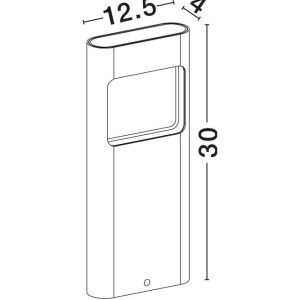 Stalp LED iluminat exterior modern IP54 TALL H-30cm 179411 universul-luminii.ro