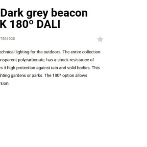 Stalp LED iluminat exterior simetric 180º IP65 RUSH 80cm 2700K DALI 128271 universul-luminii.ro