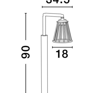 Stalp mediu LED pentru exterior design modern IP65 Carina negru 129831 universul-luminii.ro
