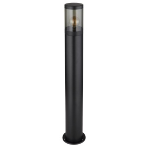 Stalp mediu pentru exterior design modern IP44 Xeloo negru, fumuriu 134821 universul-luminii.ro
