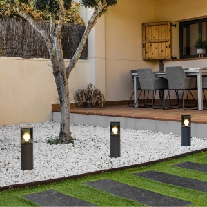 Stalp pentru iluminat exterior IP65 KILA H-40cm fumuriu 101511 universul-luminii.ro