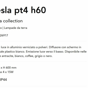 Stalp pentru iluminat exterior Tesla pt4 h60 negru 143611 universul-luminii.ro